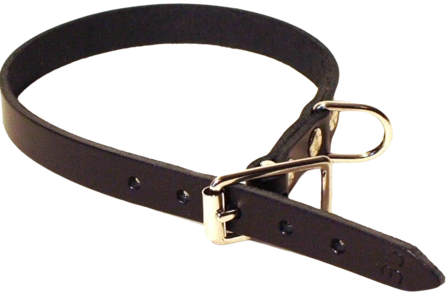 Alac Halsband Läder Svart 12 mm x 35 cm