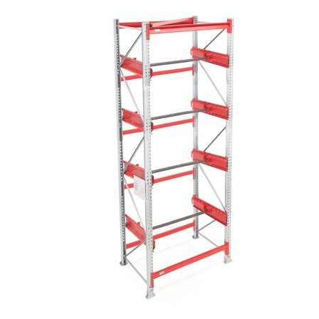 Palettenregal ULTIMATE, Grundmodul für Fässer, 4000 x 1350 x 1100 mm