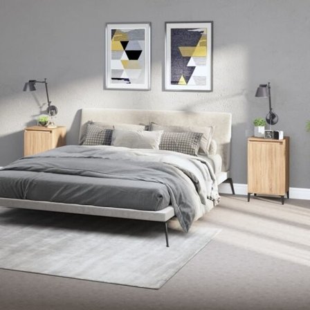 vidaXL Sängbord 2 st sonoma-ek 40x35x70 cm konstruerat trä