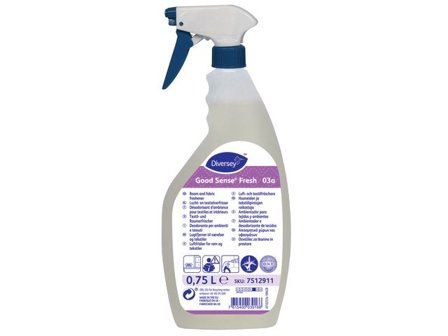 DIVERSEY Luktförbättrare Good Sense Fresh O3a, vätska, sprayflaska, Fresh, 750ml - Lyreco - Städ och hygien - Luktförbättrare - Sprayer och flaskor