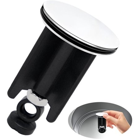 Vaskestop - Afløbsprop til vask - Justerbar højde vaskestop - 2 stk. - 40 mm