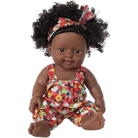 1 Sort Dukke 11,8 Tommer Realistisk Blød Silikon Pige Dukker Afri