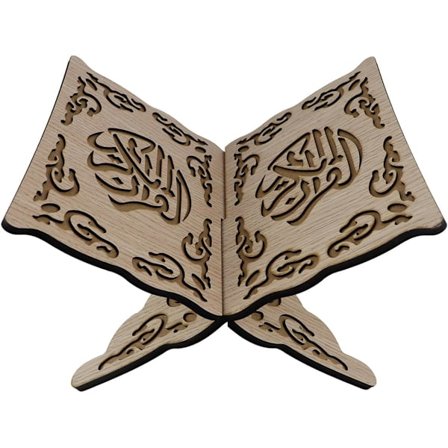 Trebokstativ i tre, sammenleggbart, for Koranen, Bibelen, bøker, magasiner, kokebøker, utstilling