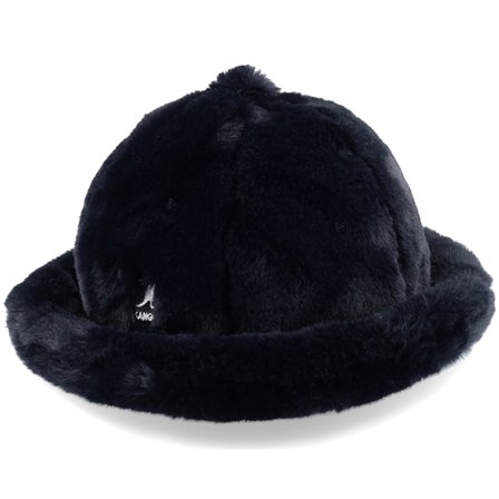 Kangol - Black - bucket - Hat - Faux Fur Casual Black Bucket - Hatstore