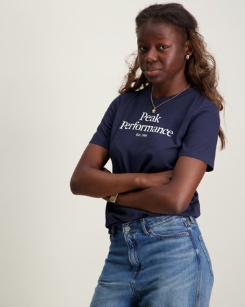 Peak Performance Jr Original Tee Bleu T-shirts Fille - Kids Brand Store