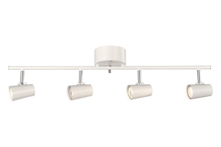 Aneta Lighting PILOT 4-SPOT skinne, hvit, 4 x GU10