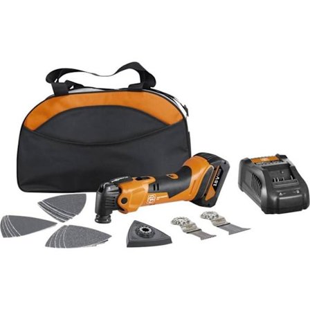 Fein AMM 500 PLUS 71293870000 Trådlöst multifunktionsverktyg + batteri, + laddare, + tillbehör 18 V 4 Ah