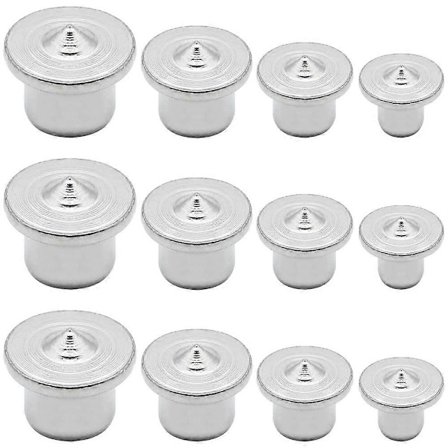 12 Delar Centreringspunkt Tapp Centreringspluggar och Tappnings Tappar 6/8/10/12 mm Träjusterings Tapp Centreringsverktyg Punktmarkör Borrcentrum