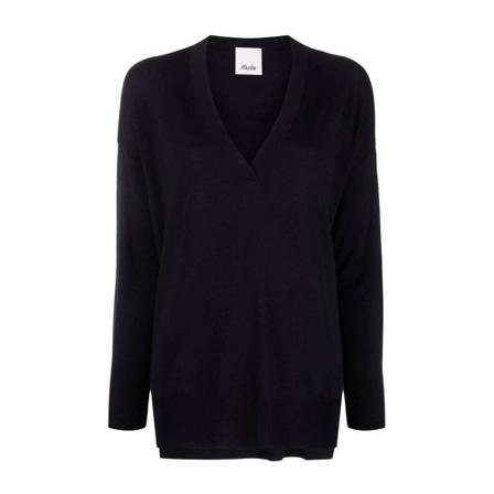 Allude, Sweater Zwart, Dames, Maat:L,wol