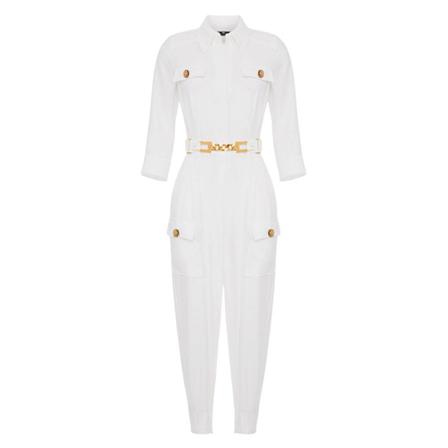 Elisabetta Franchi, dress - Tu 01322E2 Biały, Kobieta, Rozmiar: S