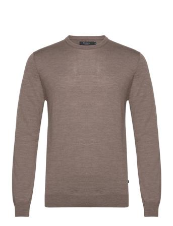 Margrate Tops Knitwear Round Necks Brown Matinique