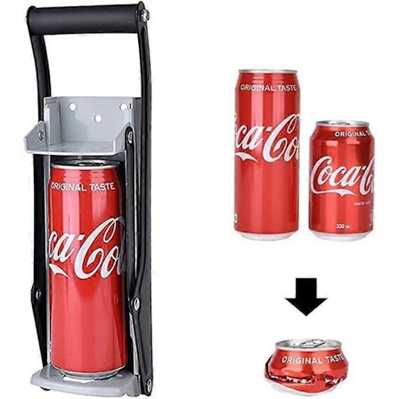 Tölkkimurskain ja pullonavaaja - 500ML kestävä 16OZ 2 in 1 murskaa limsatölkit