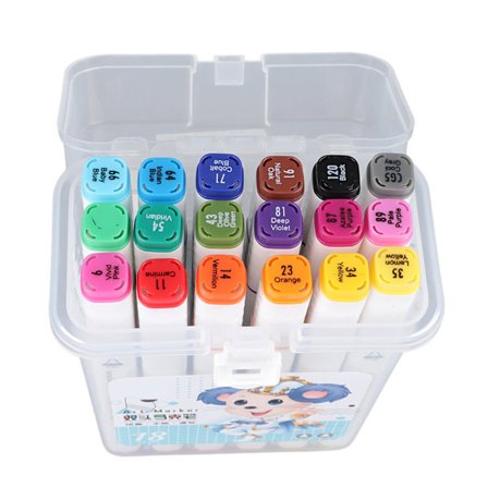 Tusj med dobbel spiss, 18 farger, vanntett, trygg, bærbar tusjpennsett for stein, lerret, glass, papirmaling