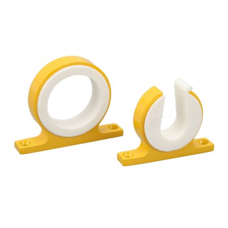 2 st Aluminium Fiskespöhållare Horisontell Vertikal Montering för Båt Bil Lastbil Husbil Gul