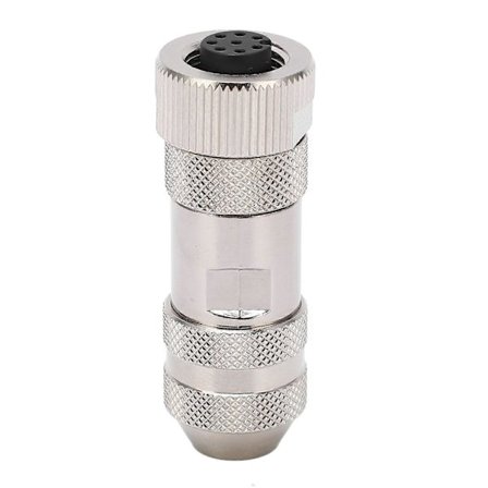 M12 Sensor Kontakt 8 Pin IP67 Vattentät Kallpressning Hona Aviation Plug för Bil Husbil Båt (FMY)