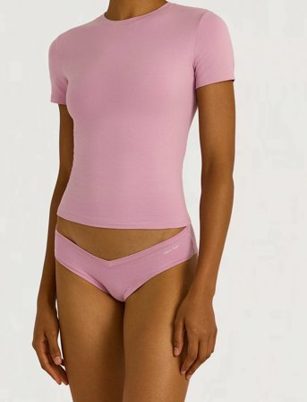 Organic Basics Flex Tee - Pink - XS