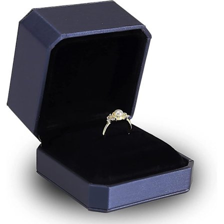 Ringæske til bryllupsceremoni Læder smykkeæske Forlovelse Bryllupskortæske, Smykkeorganiseringsæske Forlovelsesringholder Smykkegaveæske Smykker S