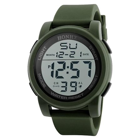 Lyxig herrklocka analog digital militär sport LED armbandsklocka