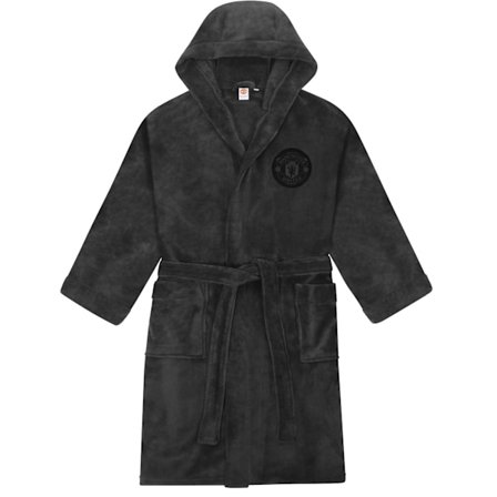 Manchester United FC Herr Crest Fleece Morgonrock S Grå