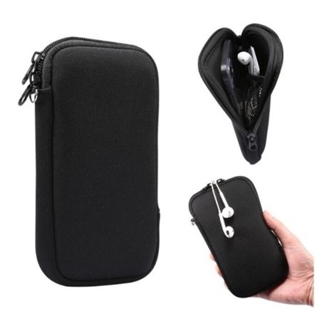 Universell Neopren Mobilväska - Skyddande Svart Fodral