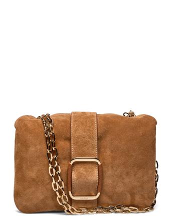 S Teddy Puffed Bag Suede Skulderveske Veske Brun Ba&sh*Betinget Tilbud