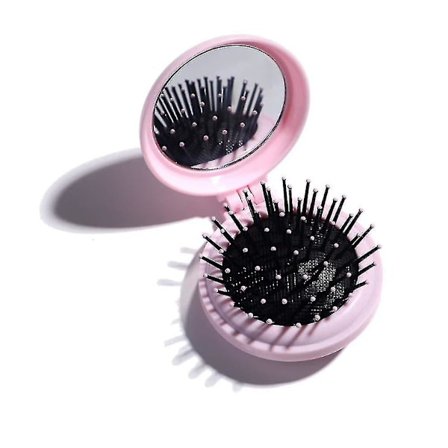 Foldbar Rejse Hårbørste Med Spejl Mini Massage Luftpude Kam