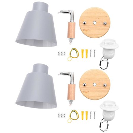 2x Trævægslamper Sengelamper Vægslampe Soveværelse Vægskænke Til Køkken Moderne Vægslampe Nord