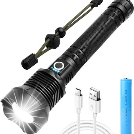 Oppladbar LED-lommelykt, taktiske lommelykter med høy lumen KLB