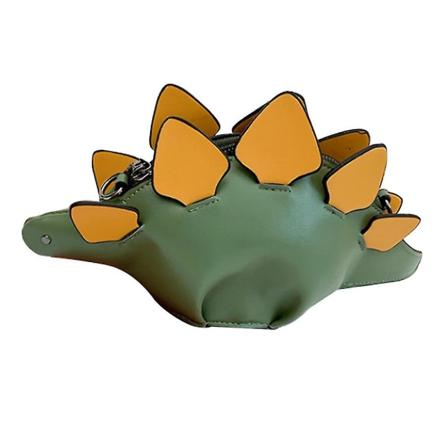 Dinosaur axelväskor,pu Stegosaurus Crossbody-väska för flicka