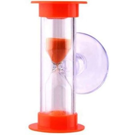 2 Minutters Brusebad Timer Sugekop Badeværelse Nedtælling Timeglas Ingen Batterier Nødvendig Sjovt Badeværelsestilbehør Orange