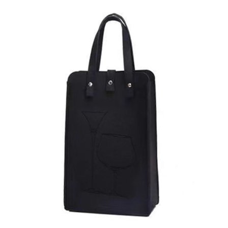 Vin Presentpåse Bra Lastbärande Tjockt Långt Handtag Återanvändbar Fast Sömnad Fallskydd Dubbla Flaskor Högtid Bröllop Fest Champagne Be db