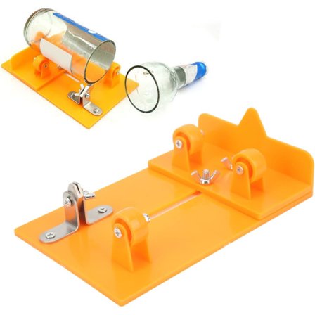 Glasflaskeskärare, Glasflaskeskärare för flaskor, Justerbar flaskeskärare DIY-verktyg (gul)