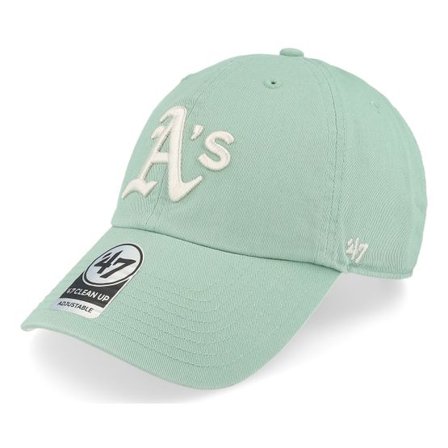 47 Brand - MLB Grön unconstructed Keps - Oakland Athletics MLB Ballpark Clean Up Eucalyptus Dad Cap @ Hatstore