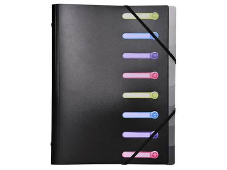 EXACOMPTA Sorteringsmapp PP 8-flik svart - Lyreco - Kontorsmaterial - Mappar och plastfickor - Projektmappar