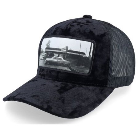 Calza Pennello - Svart trucker Keps - Car & Drive-through Velvet Black A-Frame Trucker @ Hatstore