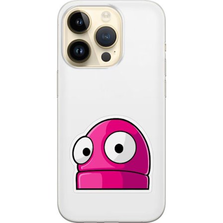 Kompatibel Mobilcover til Apple Apple iPhone 15 Pro Rosa tegneseriefigur med store øjne i legende og humoristisk stil