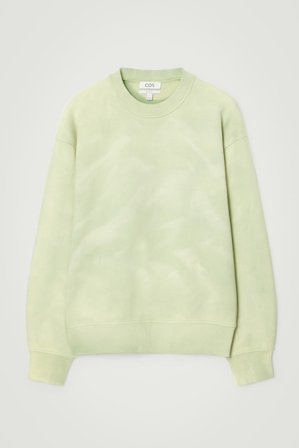 COS Homme Sweat Effet Délavé À L'acide Jumper in Vert
