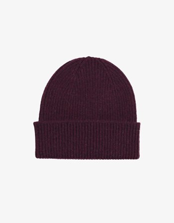Merino Wool Beanie - Oxblood Red - One Size