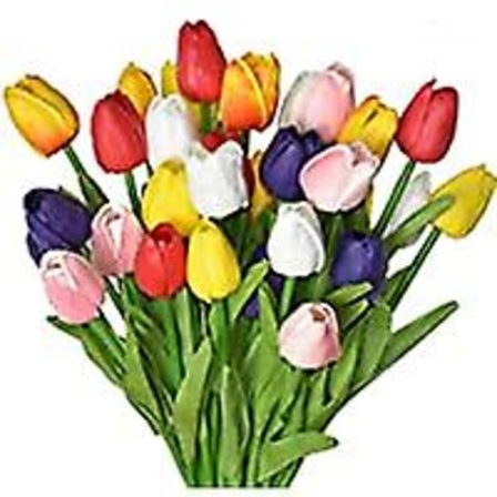 10 stk tulipaner kunstig blomsteroppsats for hjemmekontor fest bryllupsdekorasjon gave til morsdag hvit