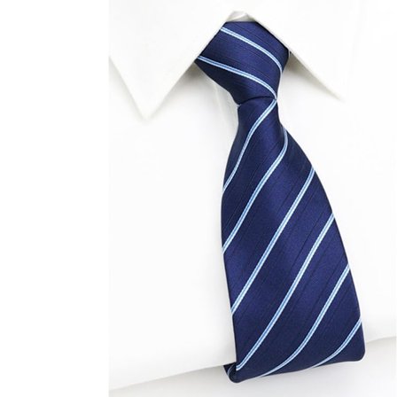 Vetoketjunen Solmio Polyesteri Silkki Käsintehty Upea Työtaito Liike Miehet Vetoketjun Solmiot Bankettiin Hääjuhlaan Työhön Sininen ja Valkoinen Köysi