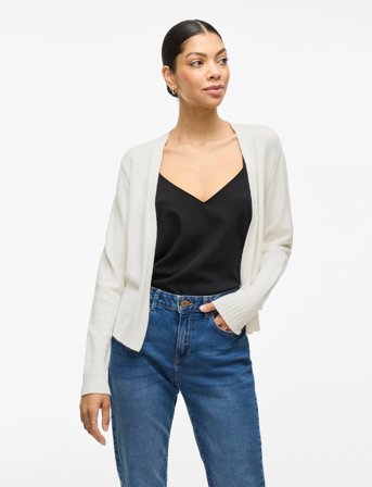 Vila Viril Short L/S Knit Cardigan-Noos - White - XXL
