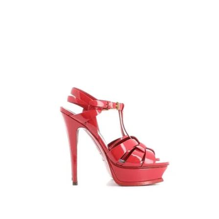 Saint Laurent Vintage, Pre-owned Leather heels Rood, Dames, Maat:36 EU