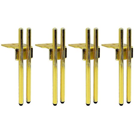 4pcs Anti-slip Silent Furniture Support Legs Double Pole Metal Table Legs Sofa Legs Cabiner