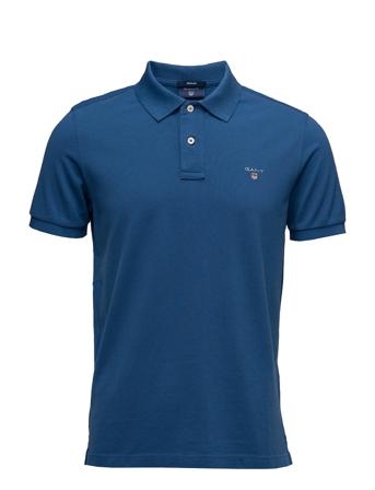 Original Pique Ss Rugger Polos Short-sleeved Blå GANT