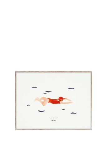 Sally The Swimmer - 30X40 Home Kids Decor Posters & Frames Posters Friendship Posters Multi/mønstret MADO