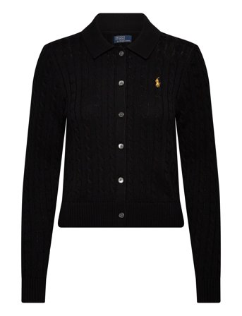 Polo Ralph Lauren Cable-Knit Cotton Cardigan - Black - S