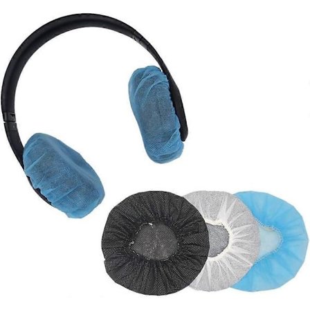 100 stk. Engangs Hovedtelefonbeskyttelsesdæksler Øretelefonbeskytter Hovedtelefonbeskyttelsesdæksler Udskiftning Velegnet til 10cm-12cm Hovedtelefoner