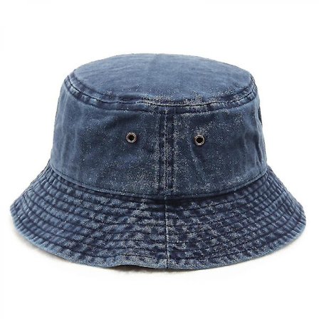 Denim Bucket Hat Unisex Solhat Bredskygget Bucket Hat Mænds Kvinders Teen Udendørs (denim blå)