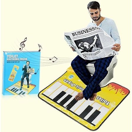 Potte Piano Lydtæppe Badeværelse Sjov Tå-Tappende Musikalsk Keyboard Toilet Gulvmåtte