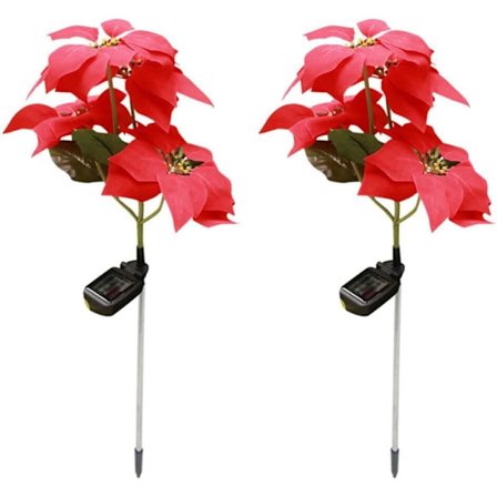 Julehavebelysning – Solcelle Julestjerne Lysestage til Have, Terrasse, Græsplæne og Feriedekoration_TF_TF